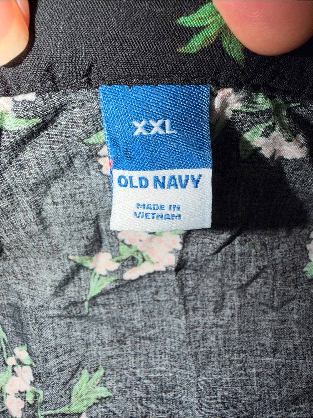 Old Navy XXL Black Floral Peplum Blouse Square Neck Balloon Sleeve Cottage - Picture 6 of 14